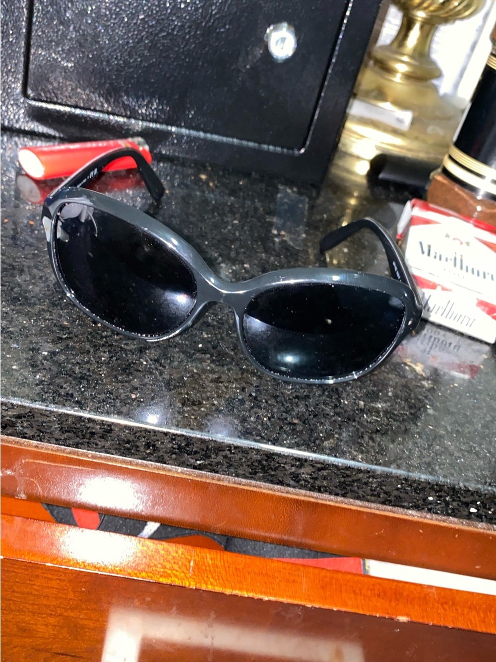 Women's Prada Classic Black Oval Sunglasses